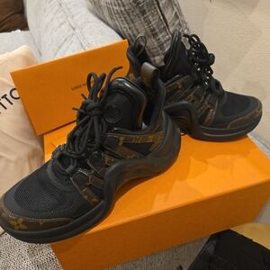 Louis Vuitton Black and Brown Athletic Shoes